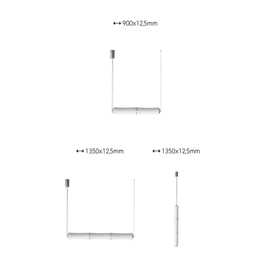 Immax NEO 07102L - LED Stmívatelný lustr na lanku BAMBOOS LED/30W/230V 90 cm Tuya + dálkové ovládání 