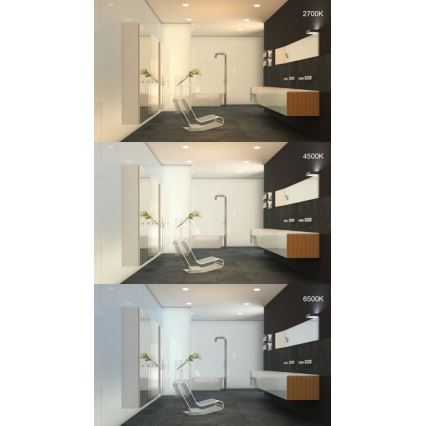 Immax NEO 07109KD - SADA 3x LED Stmívatelné koupelnové podhledové svítidlo PRACTICO LED/24W/230V Tuya IP44 + dálkové ovládání