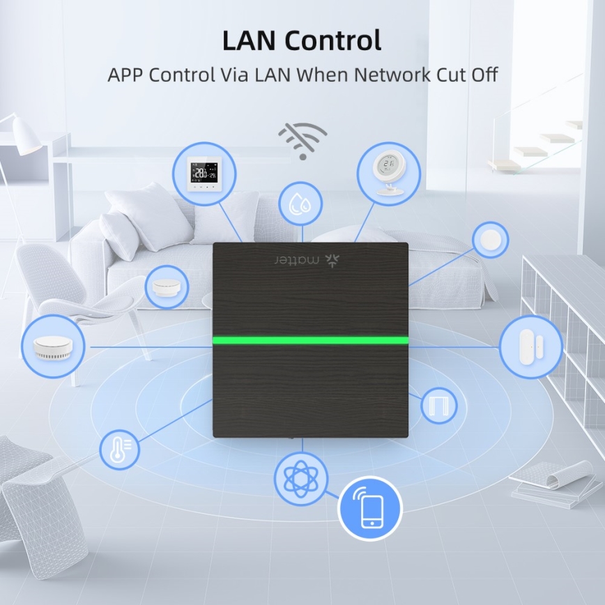 Immax NEO 07117-5 - Chytrý MATTER BRIDGE Zigbee 3.0 230V Tuya Wi-Fi