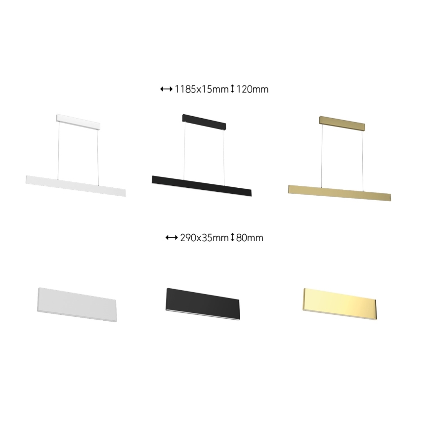 Immax Neo 07128L - LED  Stmívatelný lustr na lanku LISTON zlatá LED/18W/230V ZigBee + dálkové ovládání Tuya