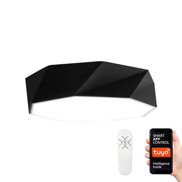 Immax NEO 07130-B60 - LED SMART Stmívatelné stropní svítidlo DIAMANTE černá LED/43W/230V + dálkové ovládání 60cm Tuya ZigBee