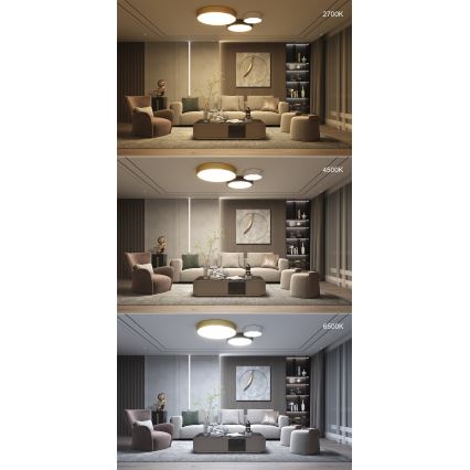 Immax NEO 07131-W40 - LED SMART Stmívatelné stropní svítidlo DIAMANTE bílá LED/31W/230V + dálkové ovládání 40cm Tuya ZigBee