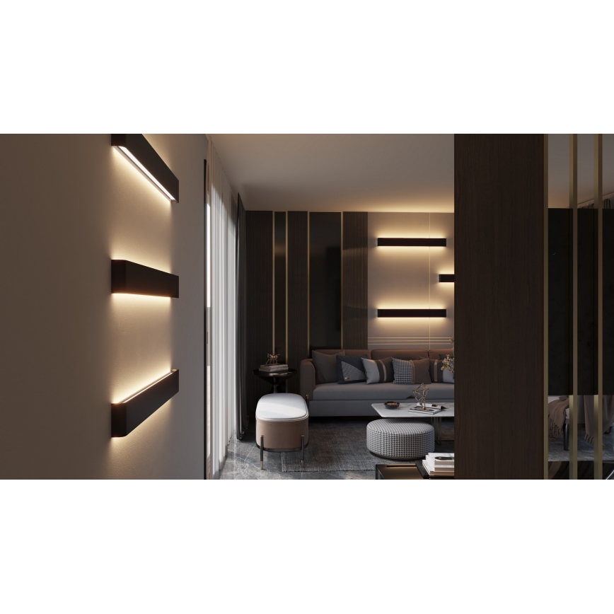 Immax NEO 07137-B - LED SMART Stmívatelné nástěnné svítidlo LINEA černá LED/40W/230V + dálkové ovládání 76 cm Tuya ZigBee