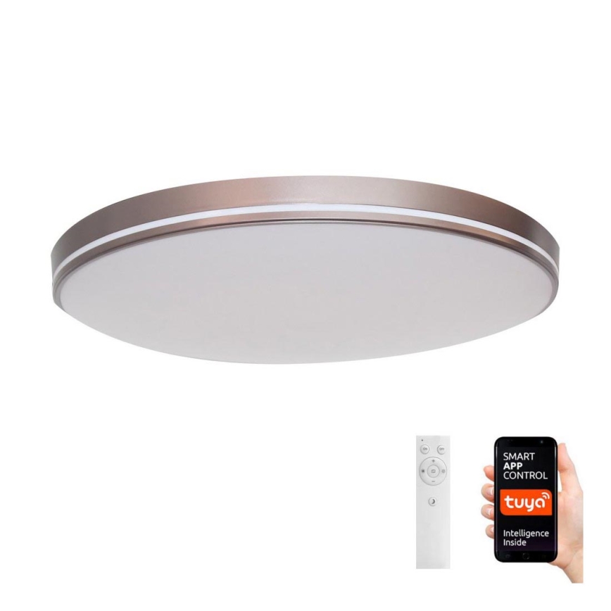 Immax NEO 07150-C51 - LED Stmívatelné stropní svítidlo NEO LITE AREAS LED/48W/230V Tuya Wi-Fi hnědá + dálkové ovládání