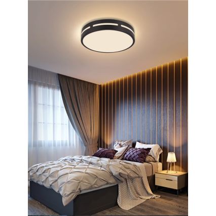 Immax NEO 07152-B30 - LED Stmívatelné stropní svítidlo NEO LITE PERFECTO LED/24W/230V Wi-Fi Tuya černá + dálkové ovládání