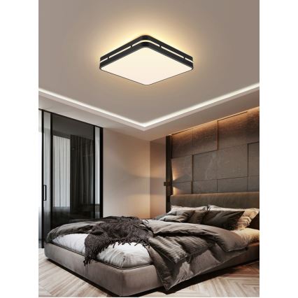 Immax NEO 07154-B30 - LED Stmívatelné stropní svítidlo NEO LITE PERFECTO LED/24W/230V Wi-Fi Tuya černá + dálkové ovládání