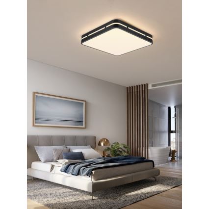 Immax NEO 07154-B42 - LED Stmívatelné stropní svítidlo NEO LITE PERFECTO LED/48W/230V Wi-Fi Tuya černá + dálkové ovládání