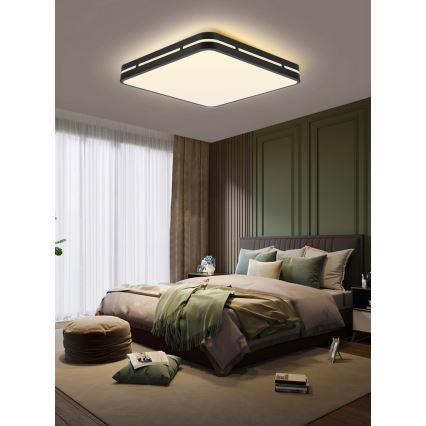 Immax NEO 07154-B42 - LED Stmívatelné stropní svítidlo NEO LITE PERFECTO LED/48W/230V Wi-Fi Tuya černá + dálkové ovládání