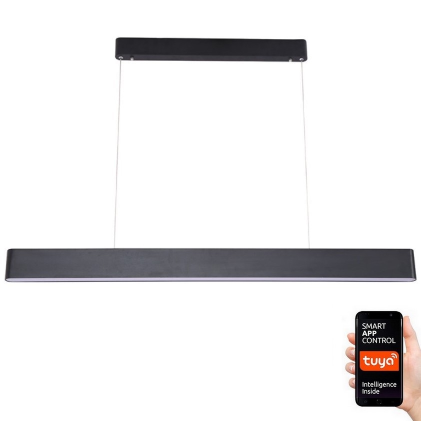 Immax NEO 07157-B120X - LED RGB+CCT Stmívatelný lustr na lanku MILANO LED/40W/230V Tuya černá