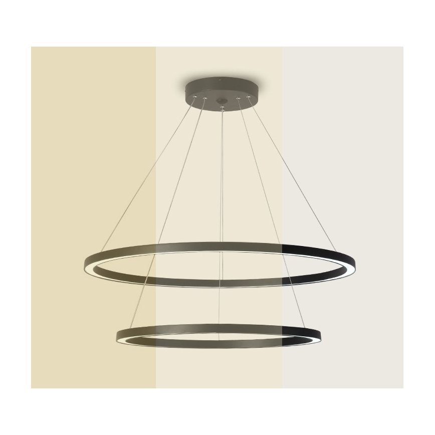 Immax NEO 07158-B80-60 - LED Stmívatelný lustr na lanku FINO LED/93W/230V Tuya černá + dálkové ovládání