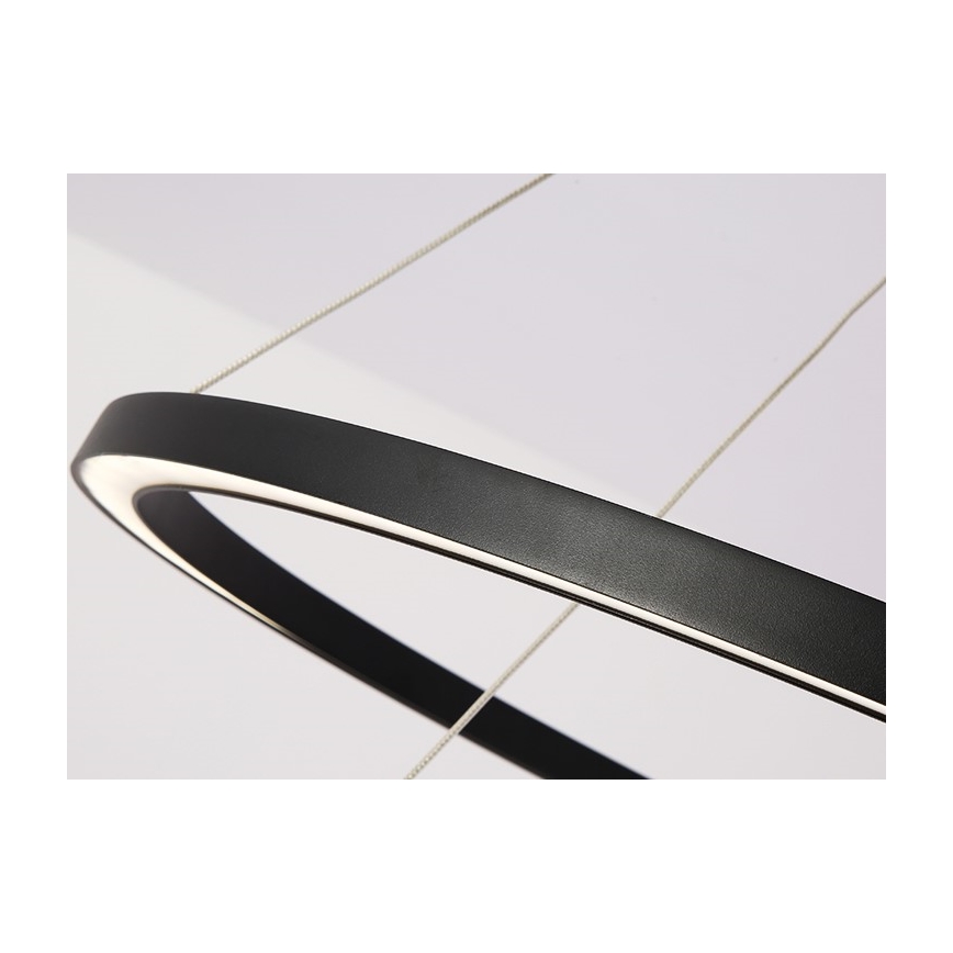 Immax NEO 07158-B80-60 - LED Stmívatelný lustr na lanku FINO LED/93W/230V Tuya černá + dálkové ovládání