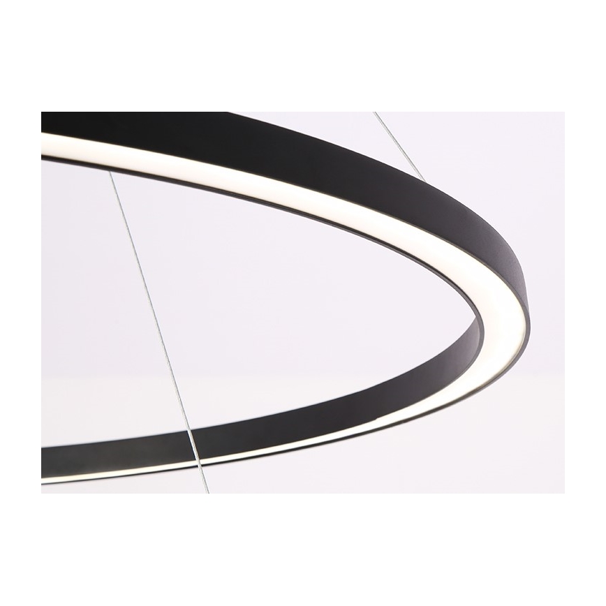 Immax NEO 07158-B80-60 - LED Stmívatelný lustr na lanku FINO LED/93W/230V Tuya černá + dálkové ovládání