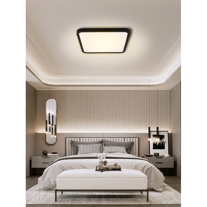 Immax NEO 07167-B40 - LED RGB+CCT Stmívatelné stropní svítidlo NEO LITE TUDO LED/50W/230V Wi-Fi Tuya černá + dálkové ovládání