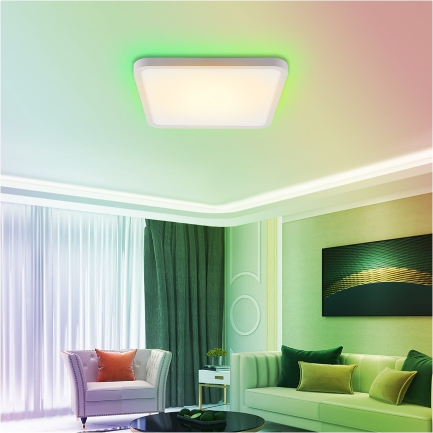 Immax NEO 07168-W40 - LED RGB+CCT Stmívatelné stropní svítidlo NEO LITE TUDO LED/50W/230V Wi-Fi Tuya bílá + dálkové ovládání