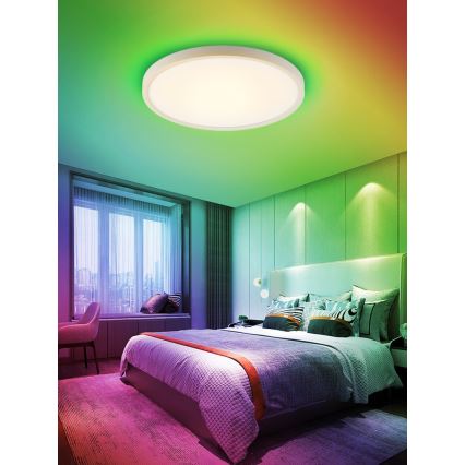 Immax NEO 07169-W60 - LED RGB+CCT Stmívatelné stropní svítidlo NEO LITE TUDO 65W/230V 2700-6500K Wi-Fi Tuya + dálkové ovládání bílá