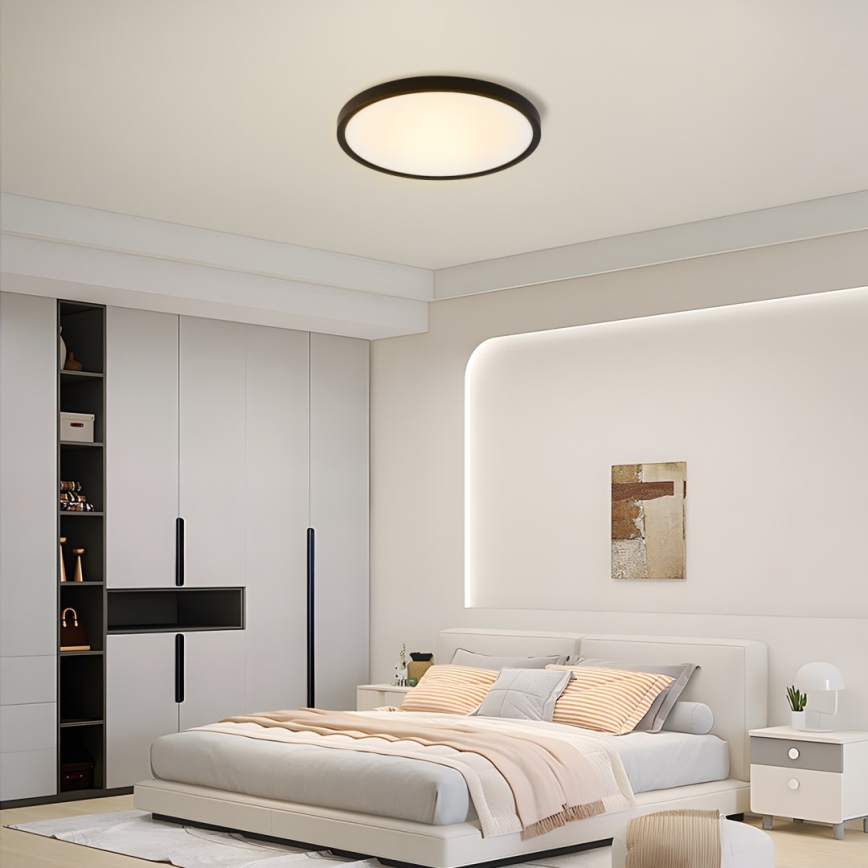 Immax NEO 07170-B60 - LED RGB+CCT Stmívatelné stropní svítidlo NEO LITE TUDO LED/65W/230V 2700-6500K Wi-Fi Tuya černá + dálkové ovládání