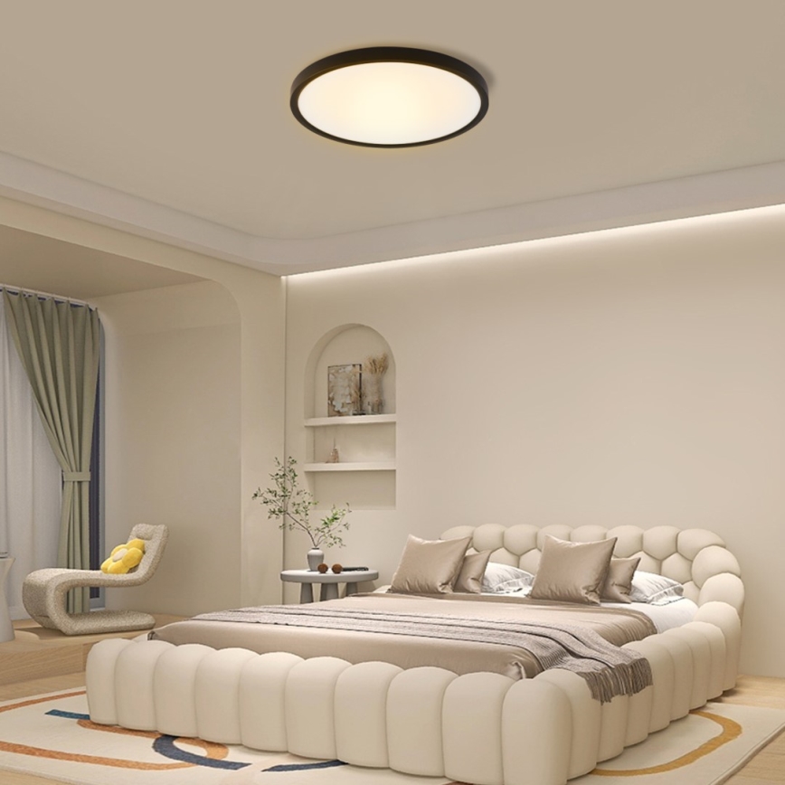 Immax NEO 07170-B60 - LED RGB+CCT Stmívatelné stropní svítidlo NEO LITE TUDO LED/65W/230V 2700-6500K Wi-Fi Tuya černá + dálkové ovládání
