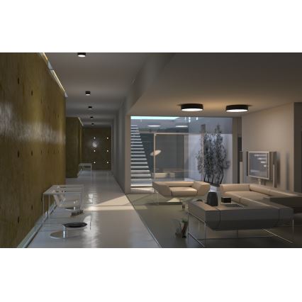 Immax NEO 07200L - LED Stmívatelné stropní svítidlo RONDATE LED/18W/230V 3000-6000K pr. 25 cm černá Tuya + dálkové ovládání