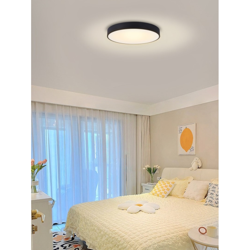 Immax NEO 07202L - LED Stmívatelné stropní svítidlo RONDATE LED/53W/230V černá Tuya + dálkové ovládání