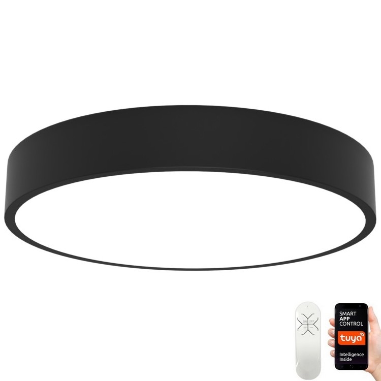 Immax NEO 07202L - LED Stmívatelné stropní svítidlo RONDATE LED/53W/230V černá Tuya + dálkové ovládání