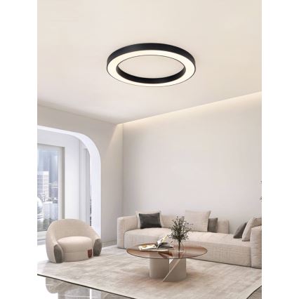 Immax NEO 07210L - LED Stmívatelné stropní svítidlo PASTEL LED/68W/230V 95 cm černá Tuya + dálkové ovládání