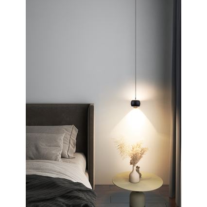 Immax NEO 07219L - LED Stmívatelný lustr na lanku DORMINE LED/6W/230V matná černá Tuya + dálkové ovládání