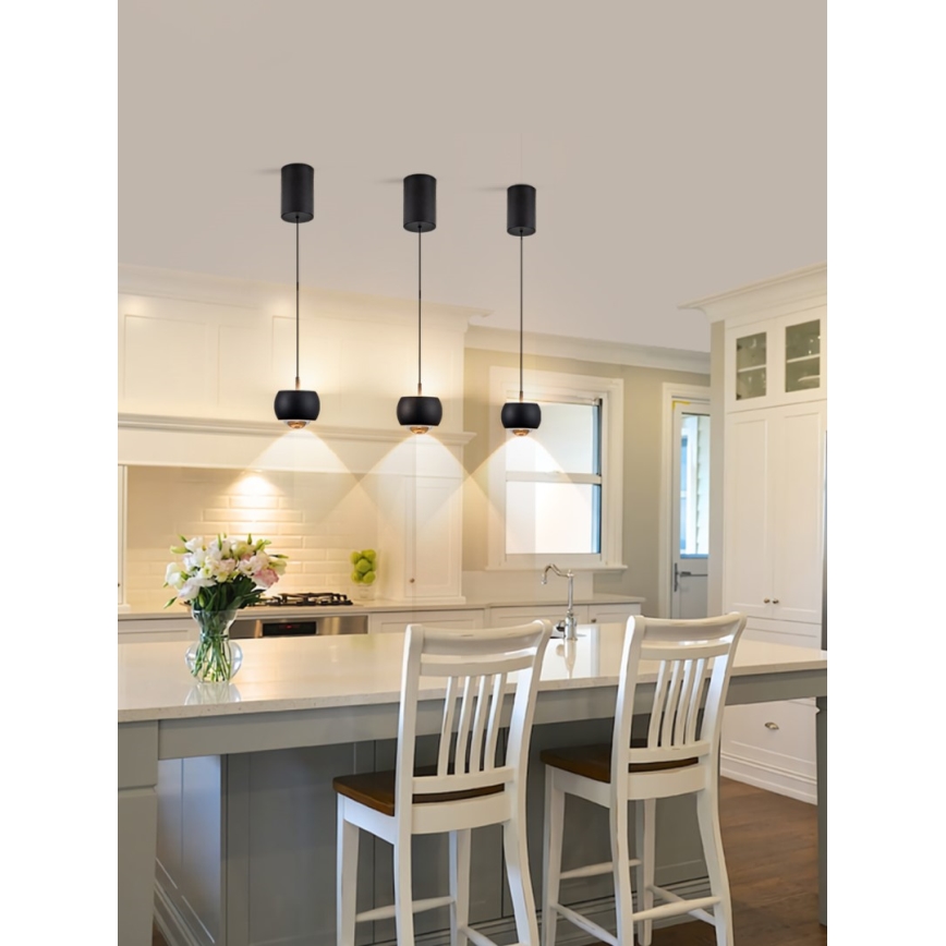 Immax NEO 07219L - LED Stmívatelný lustr na lanku DORMINE LED/6W/230V matná černá Tuya + dálkové ovládání