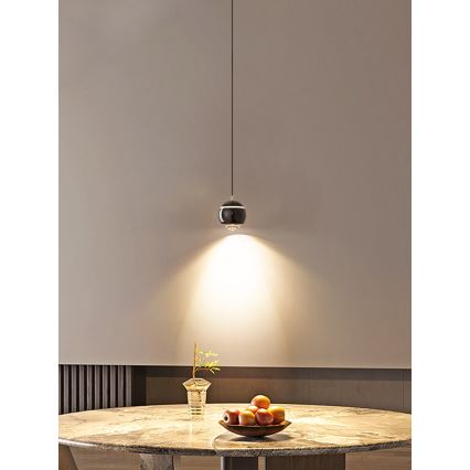 Immax NEO 07220L - LED Stmívatelný lustr na lanku DORMINE LED/6W/230V lesklá černá Tuya + dálkové ovládání