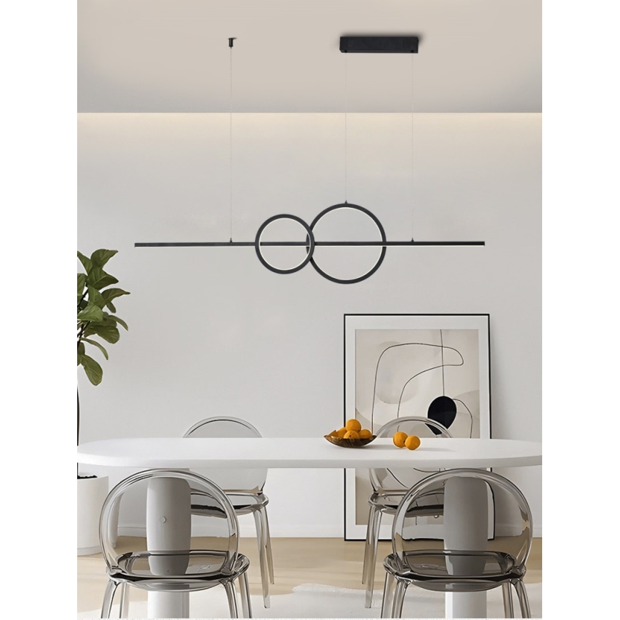 Immax NEO 07236L - LED Stmívatelný lustr na lanku NEO LITE RONDAS LED/56W/230V Tuya Wi-Fi 2700-6500K + dálkové ovládání