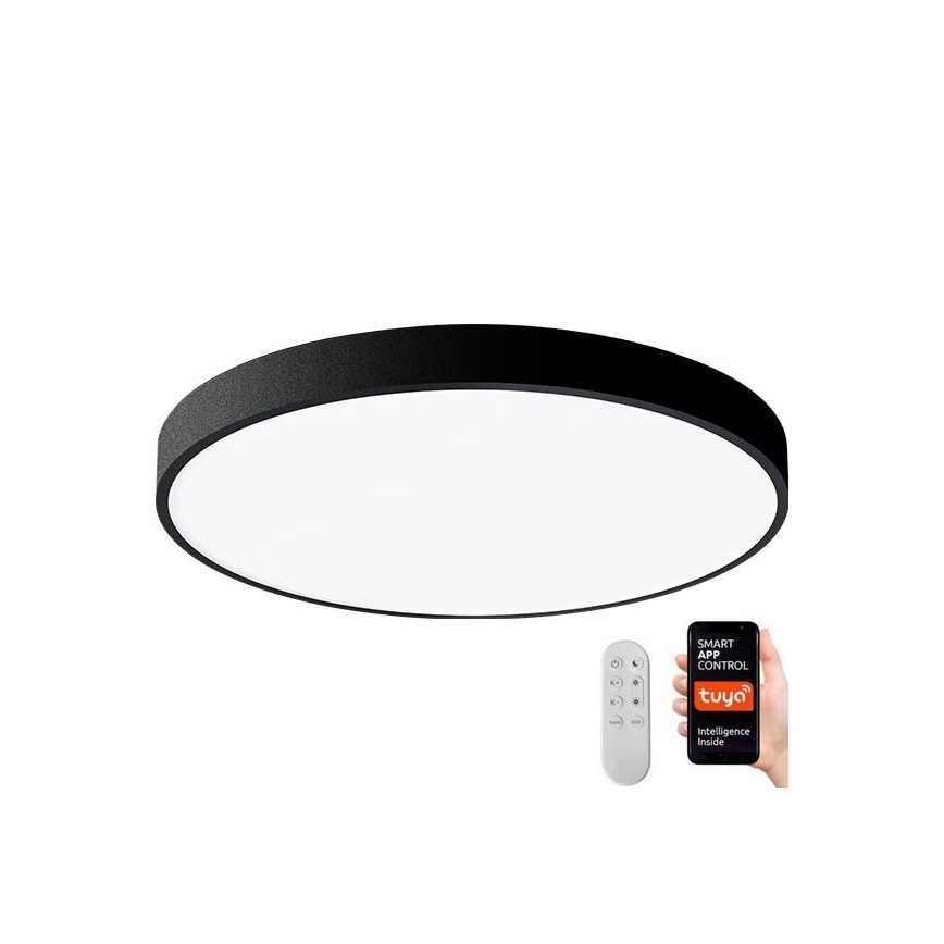 Immax NEO 07248L - LED Stmívatelné stropní svítidlo NEO LITE SEMPLICI LED/36W/230V 3000-6000K Wi-Fi Tuya černá + dálkové ovládání
