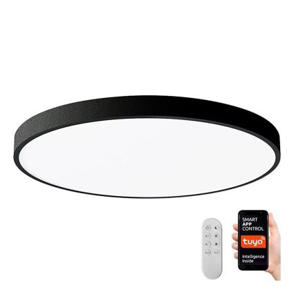 Immax NEO 07250L - LED Stmívatelné stropní svítidlo NEO LITE SEMPLICI LED/60W/230V 3000-6000K Wi-Fi Tuya černá + dálkové ovládání