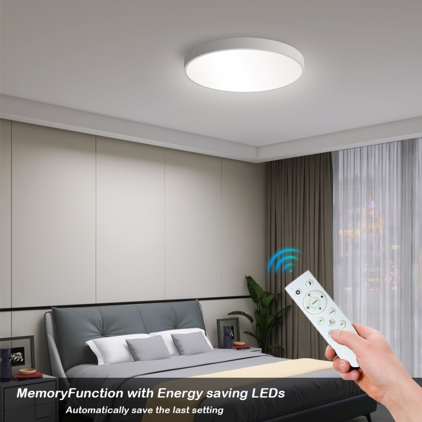 Immax NEO 07251L - LED Stmívatelné stropní svítidlo NEO LITE SEMPLICI LED/36W/230V 3000-6000K Wi-Fi Tuya bílá + dálkové ovládání
