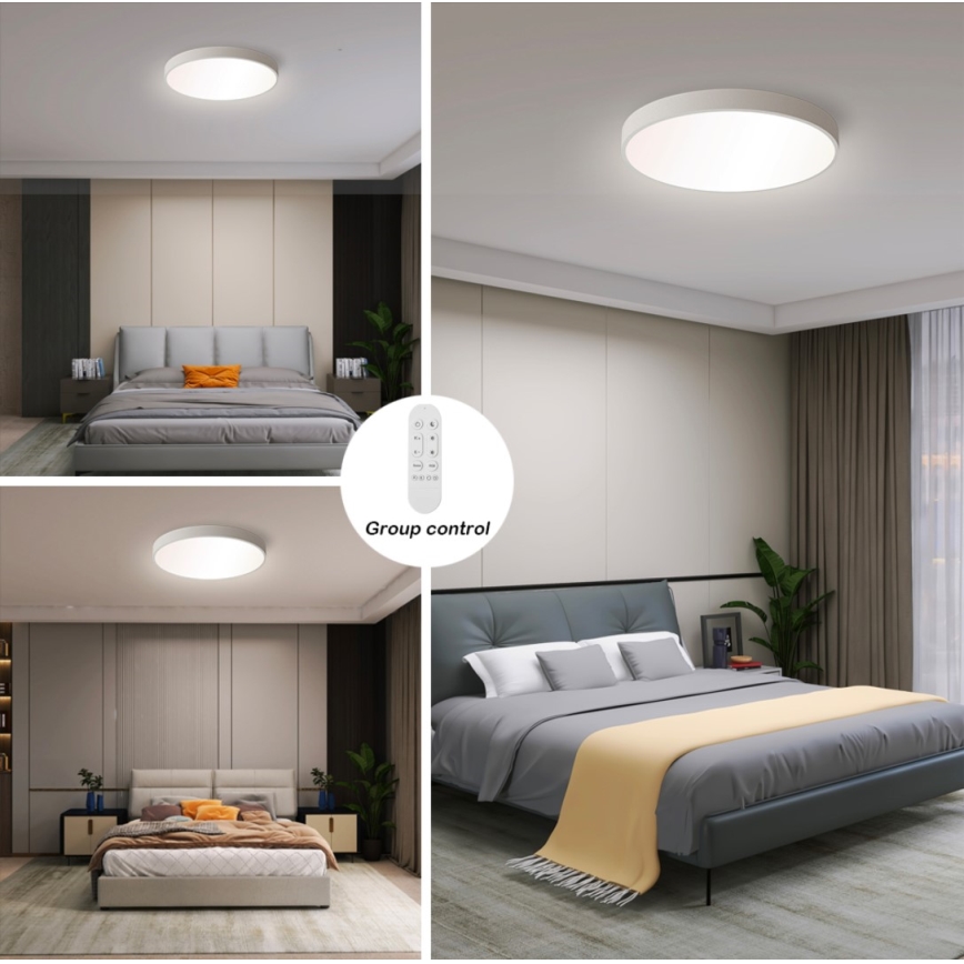 Immax NEO 07251L - LED Stmívatelné stropní svítidlo NEO LITE SEMPLICI LED/36W/230V 3000-6000K Wi-Fi Tuya bílá + dálkové ovládání