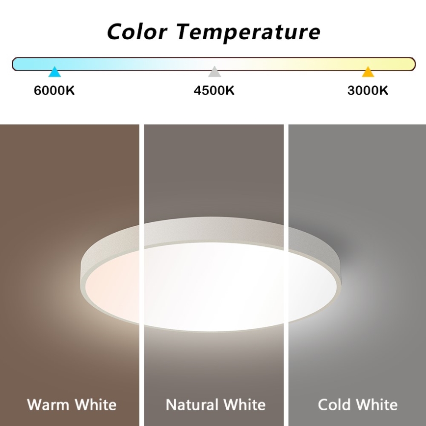 Immax NEO 07251L - LED Stmívatelné stropní svítidlo NEO LITE SEMPLICI LED/36W/230V 3000-6000K Wi-Fi Tuya bílá + dálkové ovládání
