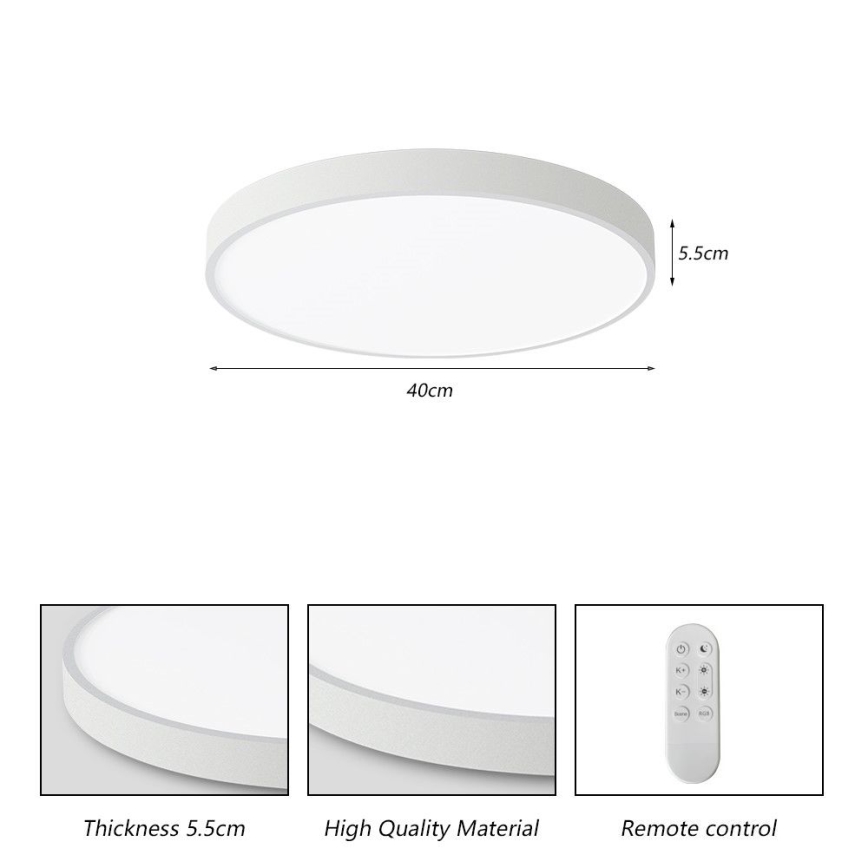 Immax NEO 07251L - LED Stmívatelné stropní svítidlo NEO LITE SEMPLICI LED/36W/230V 3000-6000K Wi-Fi Tuya bílá + dálkové ovládání