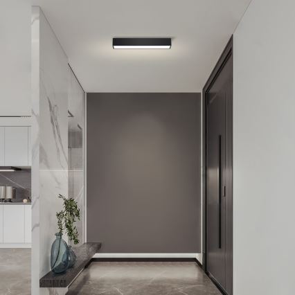 Immax NEO 07254L - LED Stmívatelné stropní svítidlo NEO LITE LUNGO LED/20W/230V 3000-6000K Wi-Fi Tuya černá + dálkové ovládání