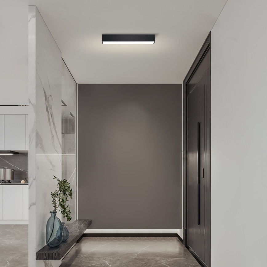Immax NEO 07254L - LED Stmívatelné stropní svítidlo NEO LITE LUNGO LED/20W/230V 3000-6000K Wi-Fi Tuya černá + dálkové ovládání