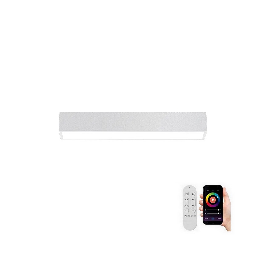 Immax NEO 07257L - LED Stmívatelné stropní svítidlo NEO LITE LUNGO LED/20W/230V 3000-6000K Wi-Fi Tuya bílá + dálkové ovládání
