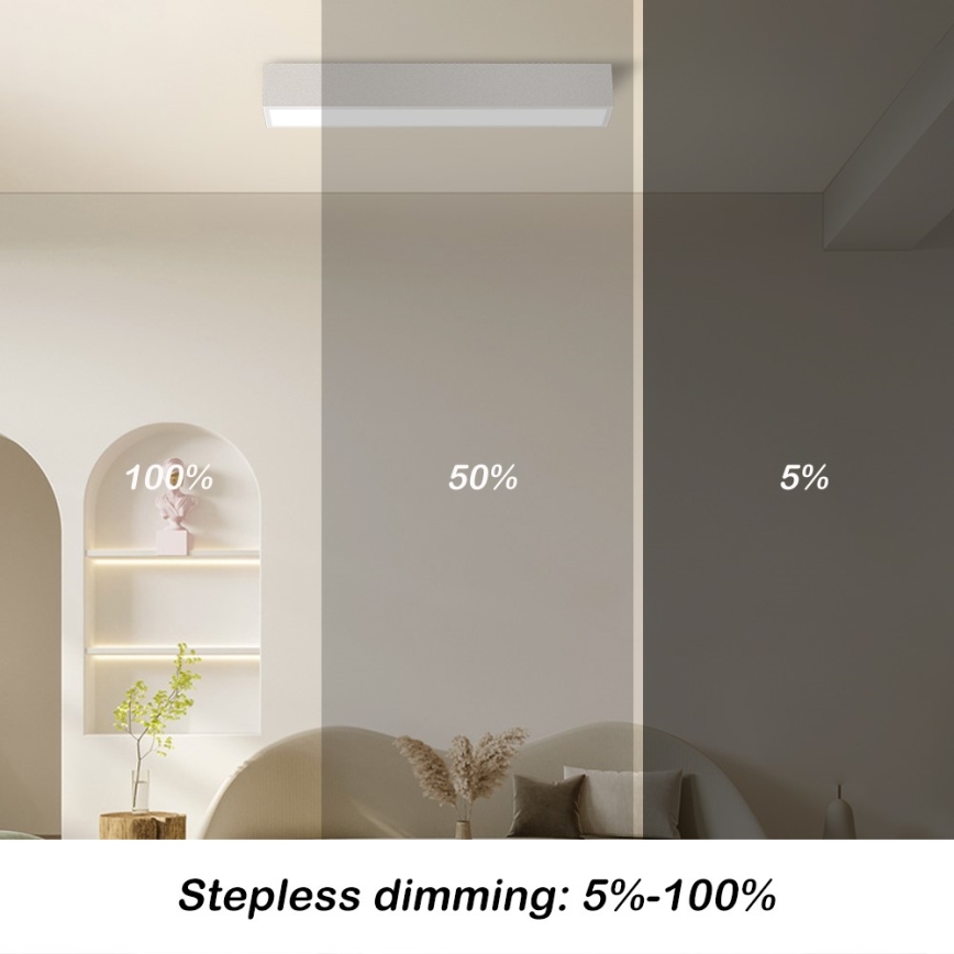 Immax NEO 07257L - LED Stmívatelné stropní svítidlo NEO LITE LUNGO LED/20W/230V 3000-6000K Wi-Fi Tuya bílá + dálkové ovládání