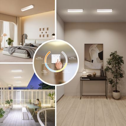 Immax NEO 07257L - LED Stmívatelné stropní svítidlo NEO LITE LUNGO LED/20W/230V 3000-6000K Wi-Fi Tuya bílá + dálkové ovládání