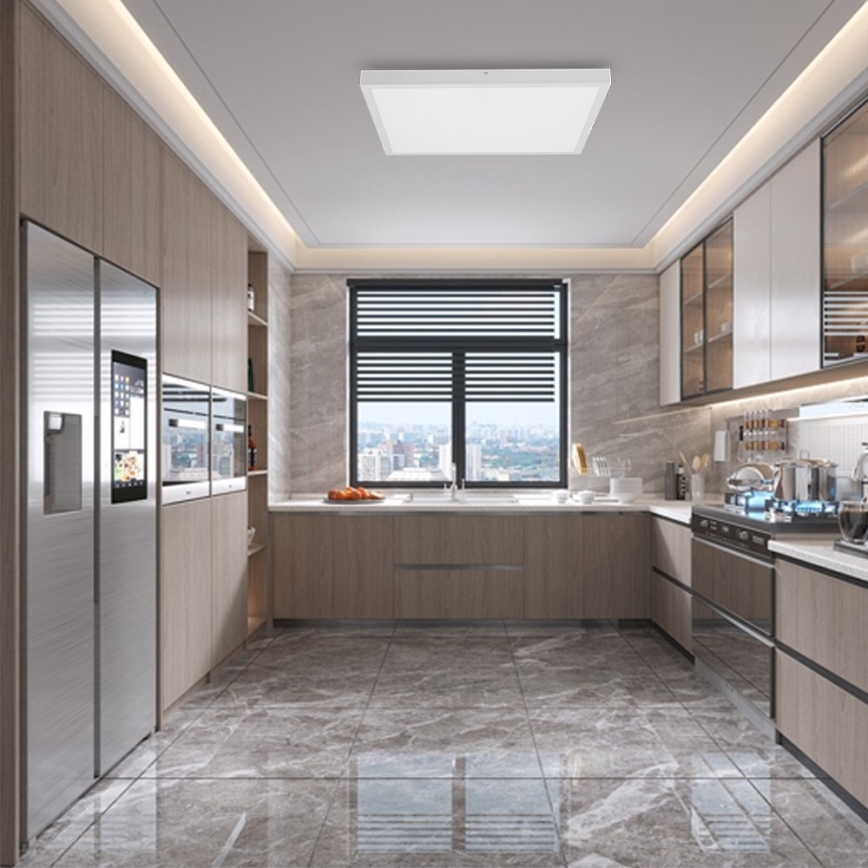 Immax NEO 07277L - LED Stmívatelné koupelnové stropní svítidlo NEO LITE FRAME LED/50W/230V IP44 Wi-Fi Tuya +dálkové ovládání bílá