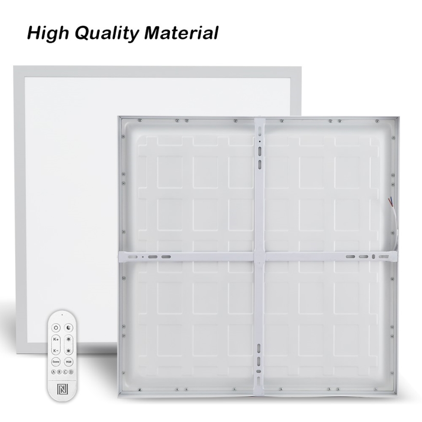 Immax NEO 07277L - LED Stmívatelné koupelnové stropní svítidlo NEO LITE FRAME LED/50W/230V IP44 Wi-Fi Tuya +dálkové ovládání bílá