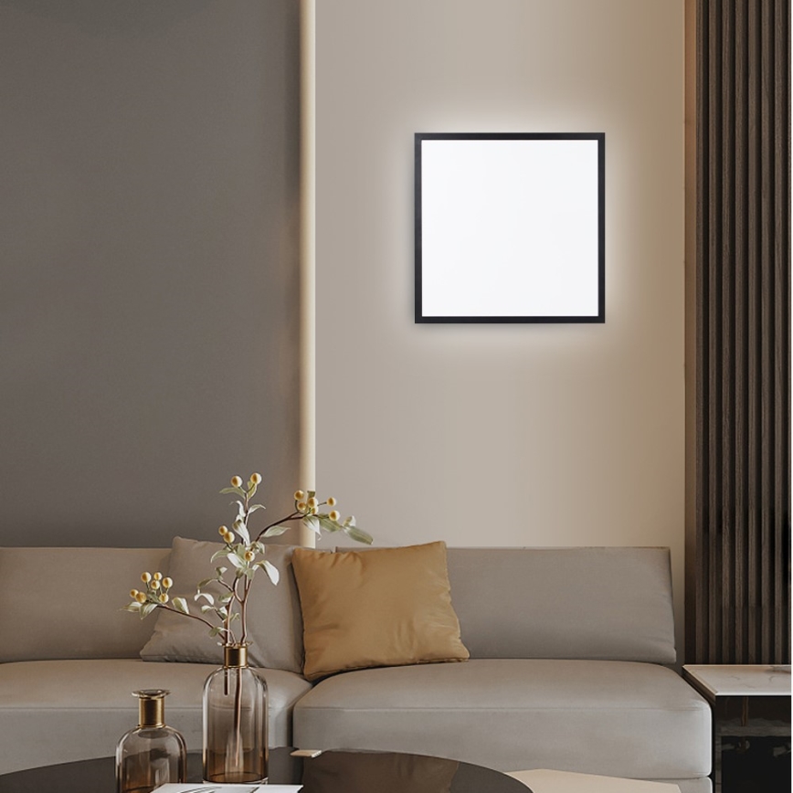 Immax NEO 07279L - LED Stmívatelné koupelnové stropní svítidlo NEO LITE FRAME LED/50W/230V IP44 Wi-Fi Tuya + dálkové ovládání černá