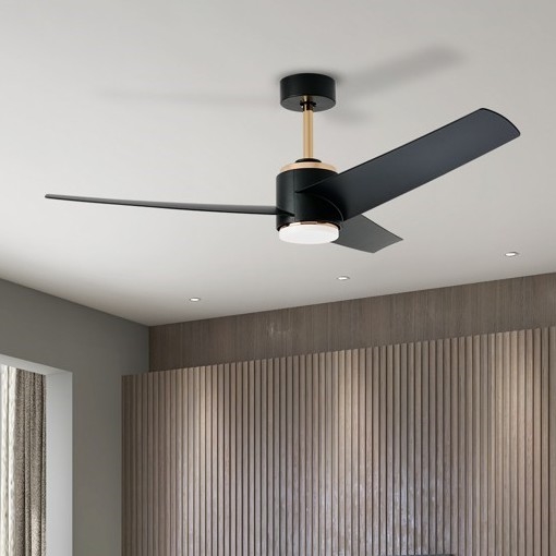 Immax NEO 07280L - LED Stmívatelný stropní ventilátor BEAUTY LED/18W/230V Wi-Fi Tuya černá pr. 132 cm + dálkové ovládání