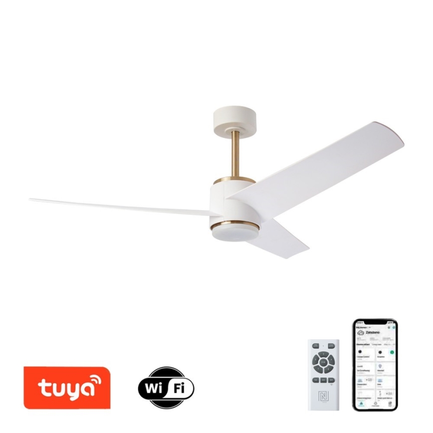 Immax NEO 07281L - LED+CCT Stmívatelný stropní ventilátor BEAUTY LED/18W/230V 3000/4000/6000K Wi-Fi Tuya + dálkové ovládání