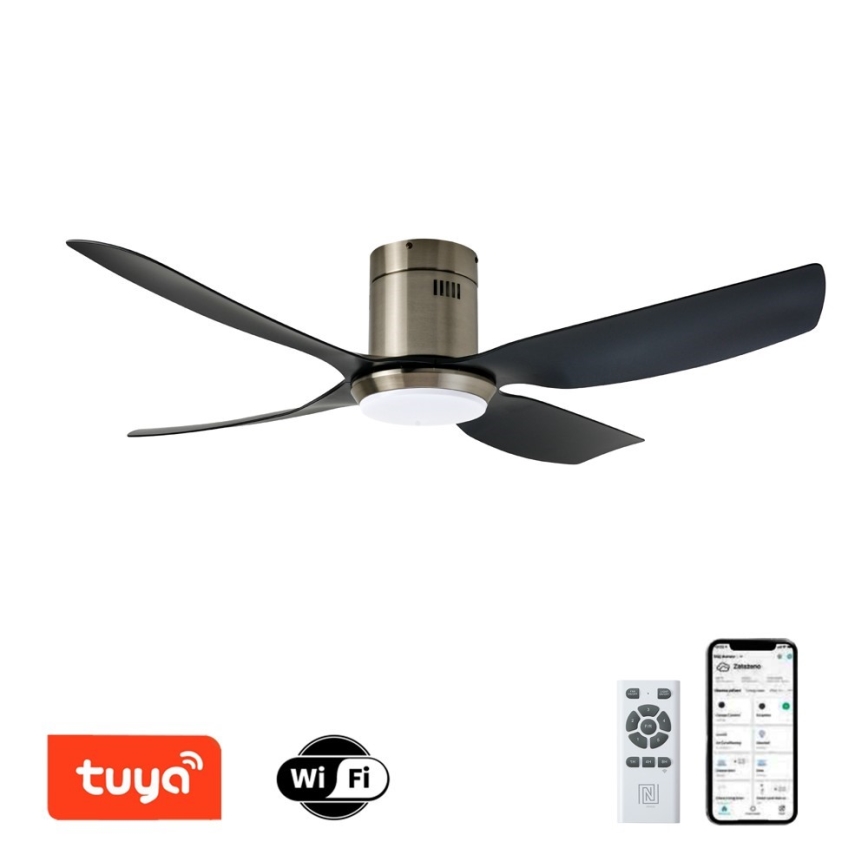 Immax NEO 07282L - LED+CCT Stmívatelný stropní ventilátor PURE LED/24W/230V 3000/4000/6000K Wi-Fi Tuya + dálkové ovládání