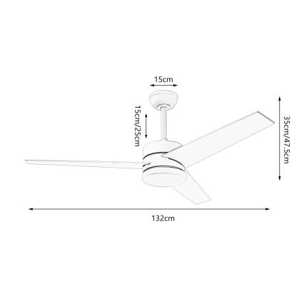 Immax NEO 07284L - LED+CCT Stmívatelný stropní ventilátor VARIABLE LED/24W/230V 3000/4000/6000K Wi-Fi Tuya + dálkové ovládání