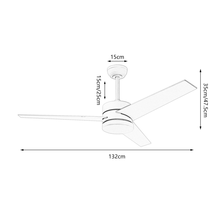 Immax NEO 07284L - LED+CCT Stmívatelný stropní ventilátor VARIABLE LED/24W/230V 3000/4000/6000K Wi-Fi Tuya + dálkové ovládání