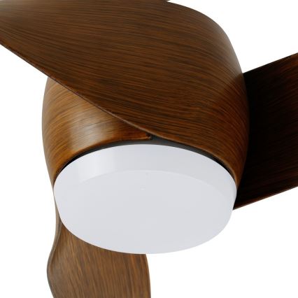 Immax NEO 07286L - LED Stropní ventilátor WAVE LED/18W/230V Wi-Fi Tuya hnědá pr. 132 cm + dálkové ovládání