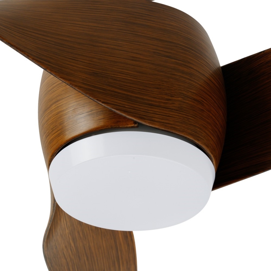 Immax NEO 07286L - LED Stropní ventilátor WAVE LED/18W/230V Wi-Fi Tuya hnědá pr. 132 cm + dálkové ovládání